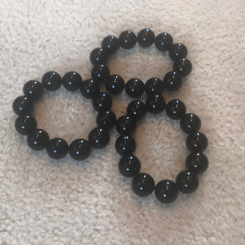 Black costume jewelry braclets